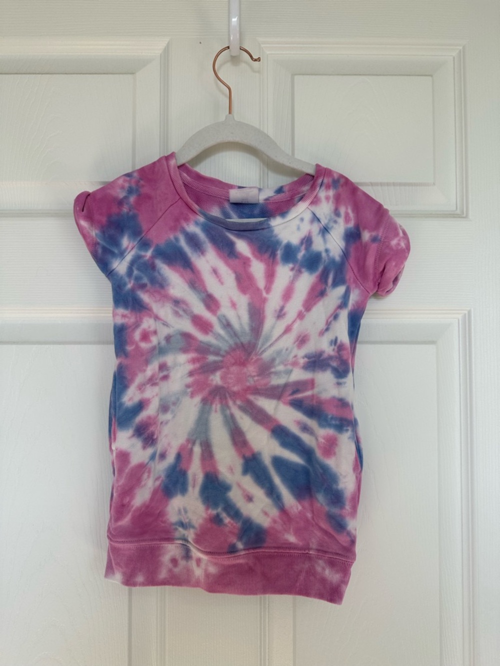 GAP Pink and Blue Tie-Dye Short Sleeve Tee